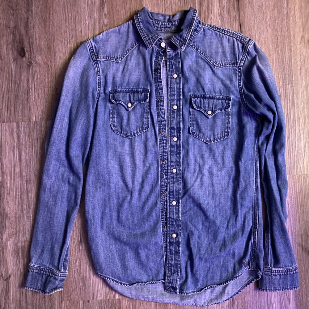 vintage american eagle denim shirt
